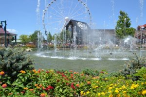 fountains at the island in pigeon forge
