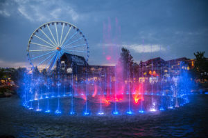 the island show fountains at night